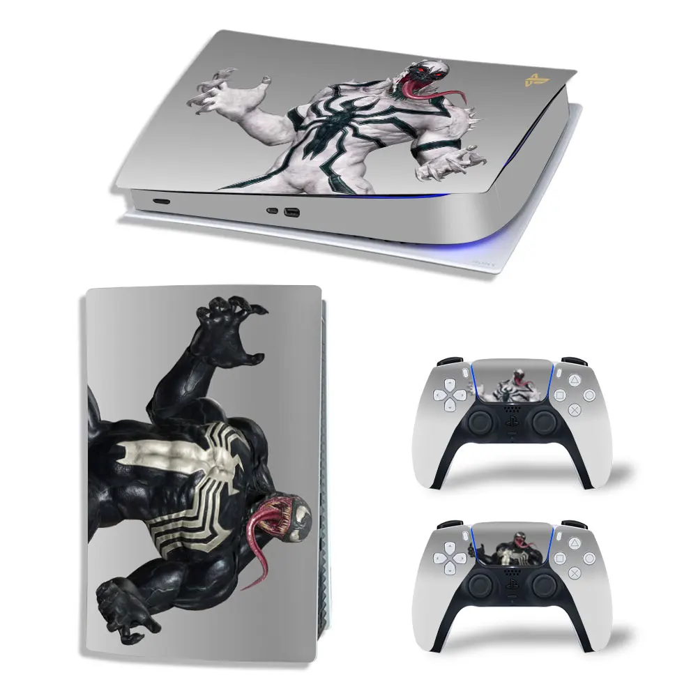 Вінілова наклейка для Sony PlayStation PS5 Venom 360 Silver