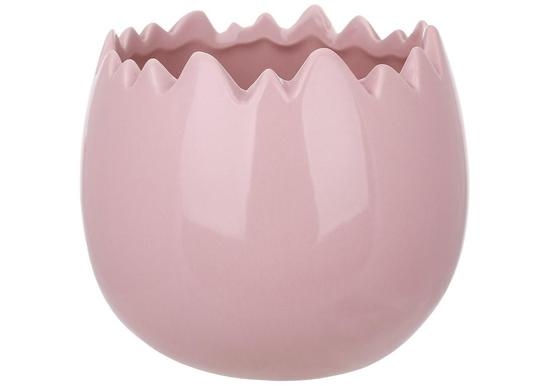 Кашпо фарфоровое BonaDi в форме яйца d 13x11,5 см Розовый (495-539) - фото 1 Кашпо фарфоровое BonaDi в форме яйца d 13x11,5 см Розовый (495-539) - фото 1