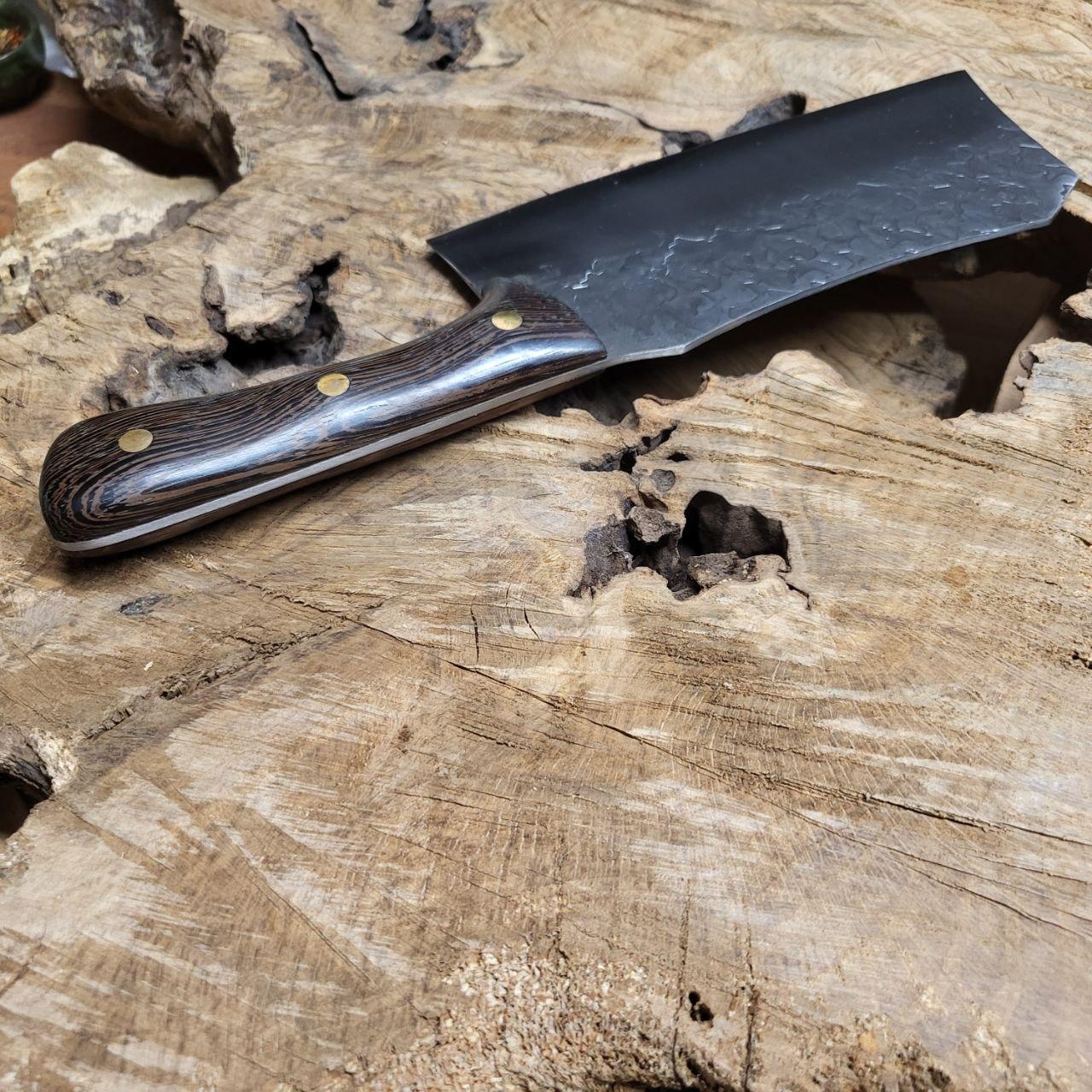 Кухонний ніж топорик для м'яса сікач із нержавіючої сталі 19 см - фото 2