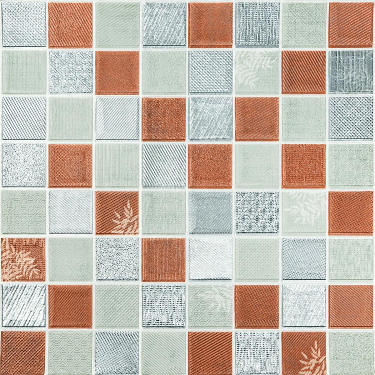 Панель стеновая 3D 700х700х4мм Мозаика коричневая SW-00002012