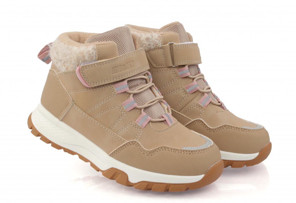 Осенние ботинки для девочек 01422 эко кожа р. 29 Бежевый
