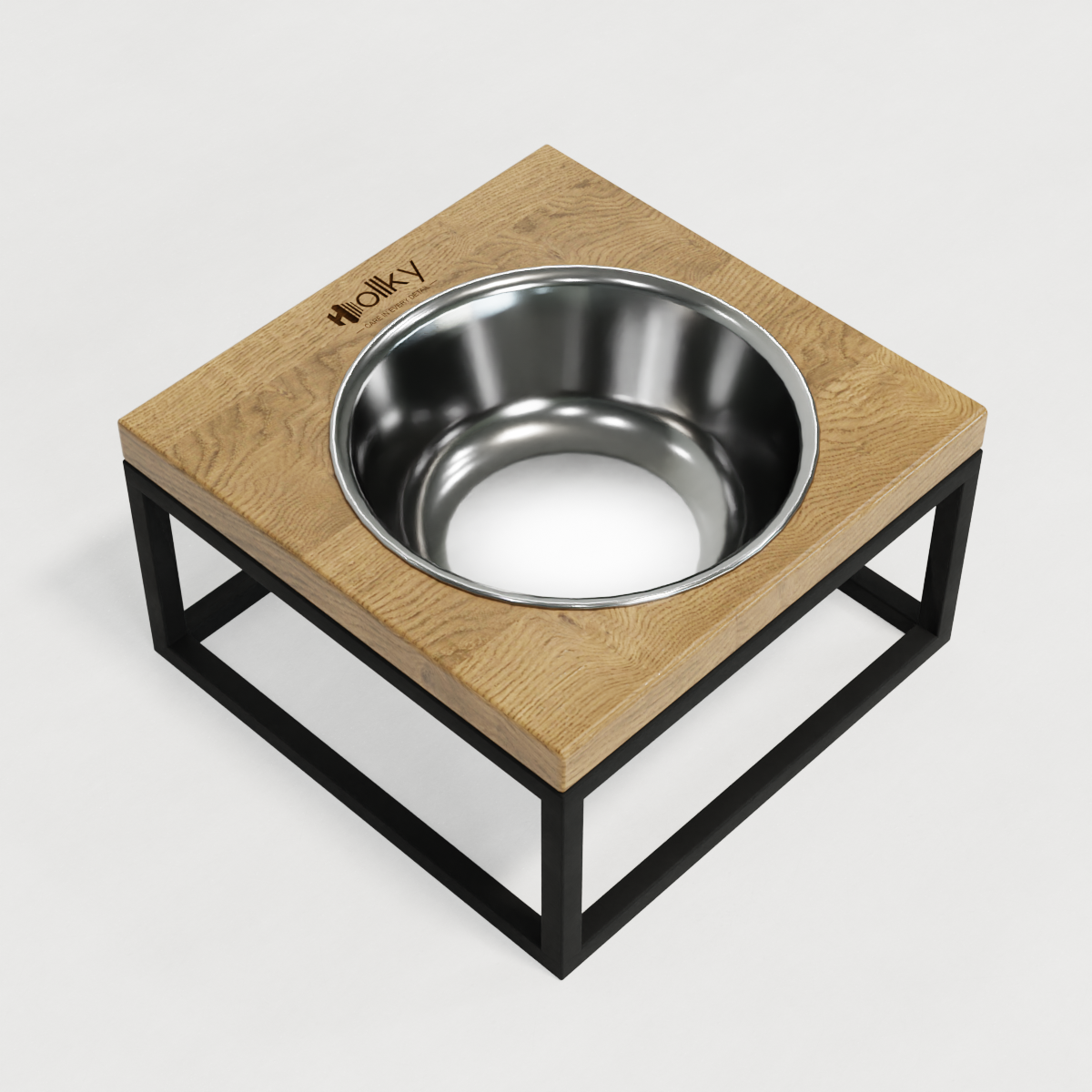 Миска на подставке для кошек и средних собак Hollky Base Solo M 0,8 л (M-212110-BLNT) - фото 9