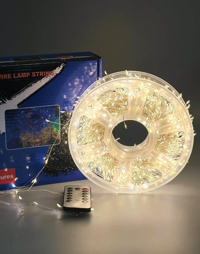 Гирлянда светодиодная Роса 900LED 8 режимов с пультом 30 м Теплый белый (30078752) Гирлянда светодиодная Роса 900LED 8 режимов с пультом 30 м Теплый белый (30078752)