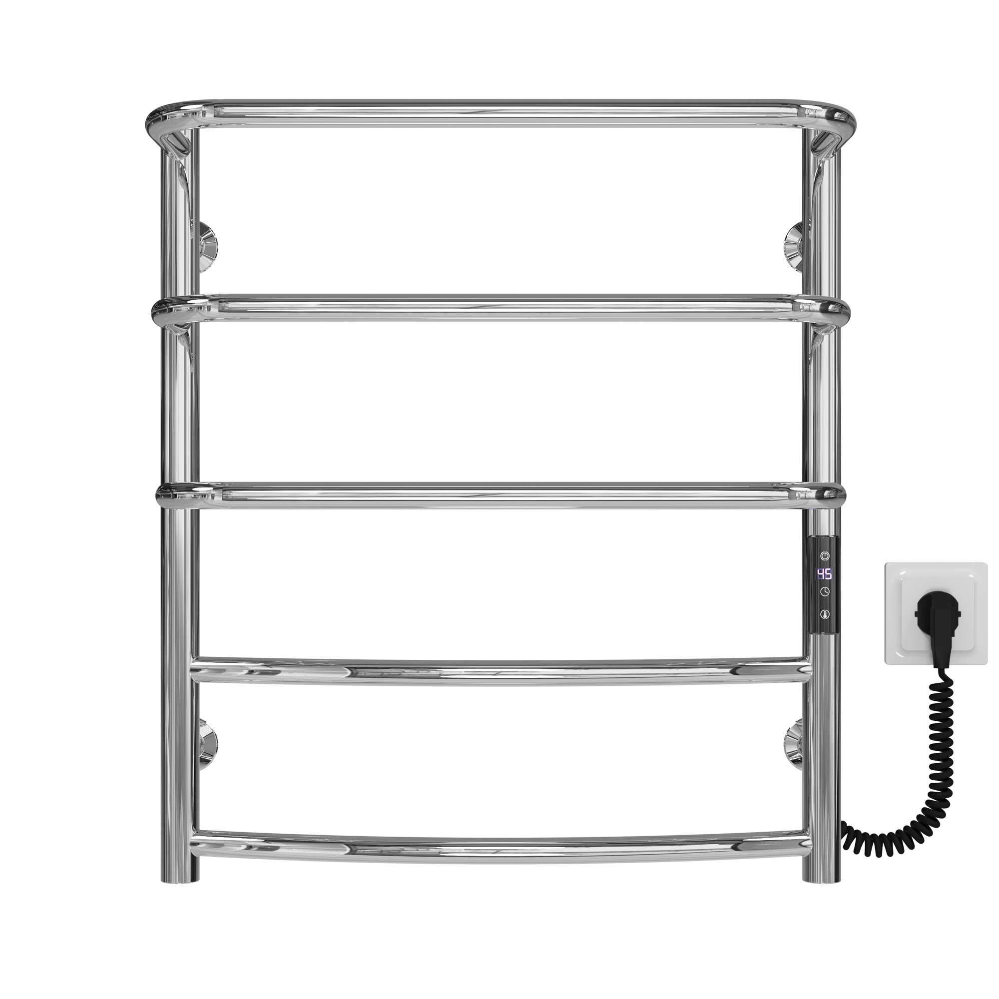 Полотенцесушитель электрический Deffi Каскад Дуга П5 JD03 правое подключение нержавеющая сталь 500x600 мм Хром (C.KD.60.50.5.ECR1)