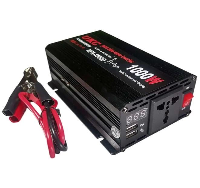 Перетворювач напруги UKC 1000W 12V-220V для автомобіля з чистою синусоїдою