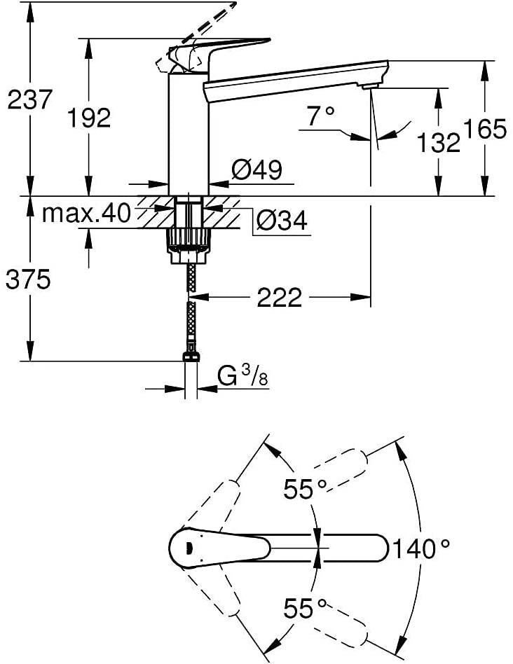 Змішувач для кухні Grohe START CURVE 31717000 одноважільний Хром (127891) - фото 2