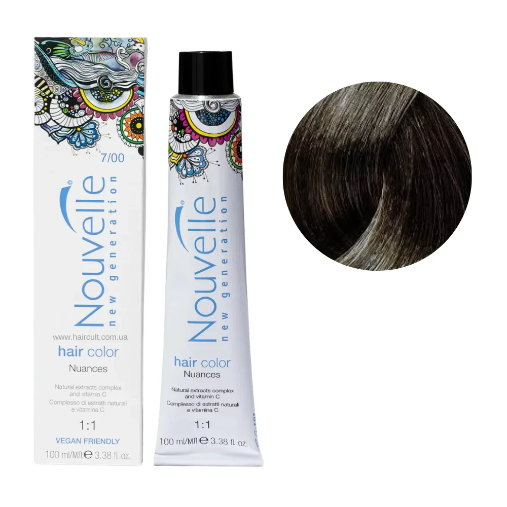 Краска для волос Nouvelle Hair Color 7/00 Блонд натуральный холодный 100 мл