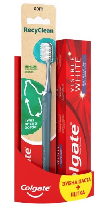 Зубная паста Colgate Visible White и зубная щетка RecyClean (2466169385)
