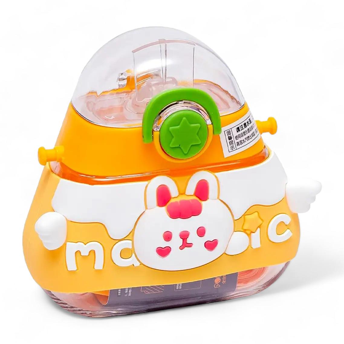 Детская бутылка для воды с силиконовой трубочкой и ремешком POP02313 520 мл Оранжевый