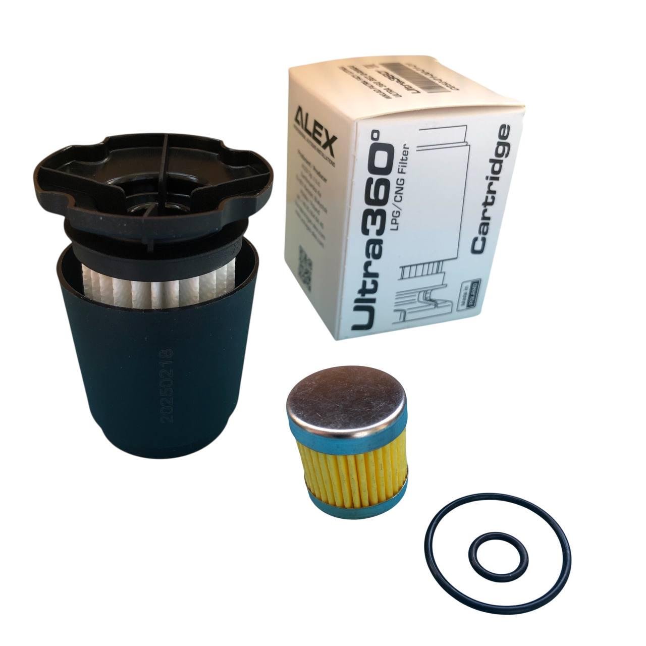 Фільтр в газовий клапан OMB грубої очистки з гумками та вкладиш у фільтр Alex Ultra 360 (2552599840)