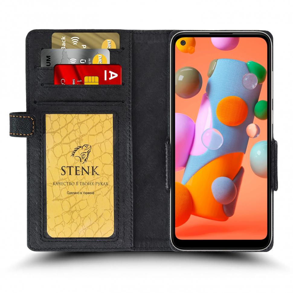 Чехол книжка Stenk Wallet для Samsung Galaxy A11 Черный (67294)