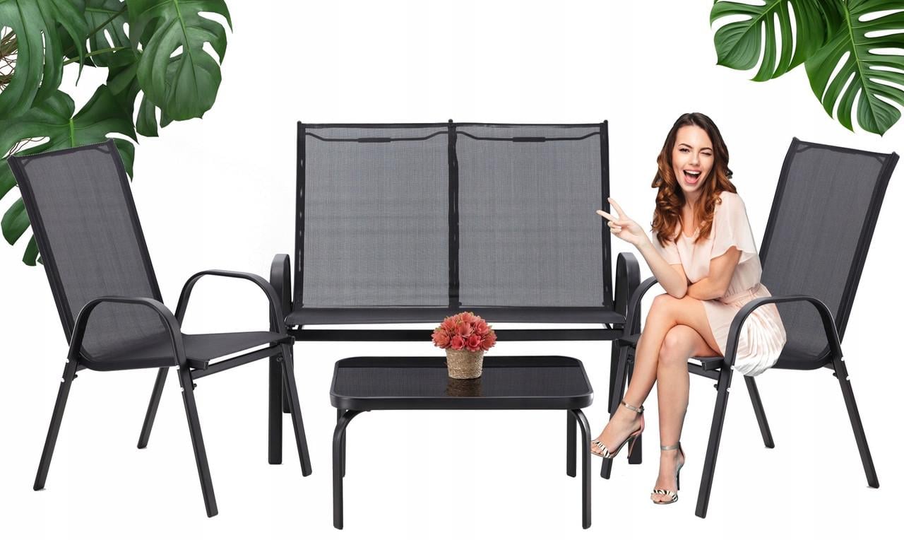 Комплект садових меблів GardenLine SOFA Black (17967515) - фото 2
