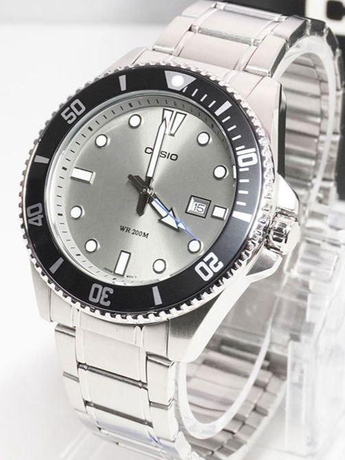 Наручные часы мужские Casio MDV-107D-8A Divers Diver Collection со стальным корпусом/водозащитой 200 м Серый (2902082391)