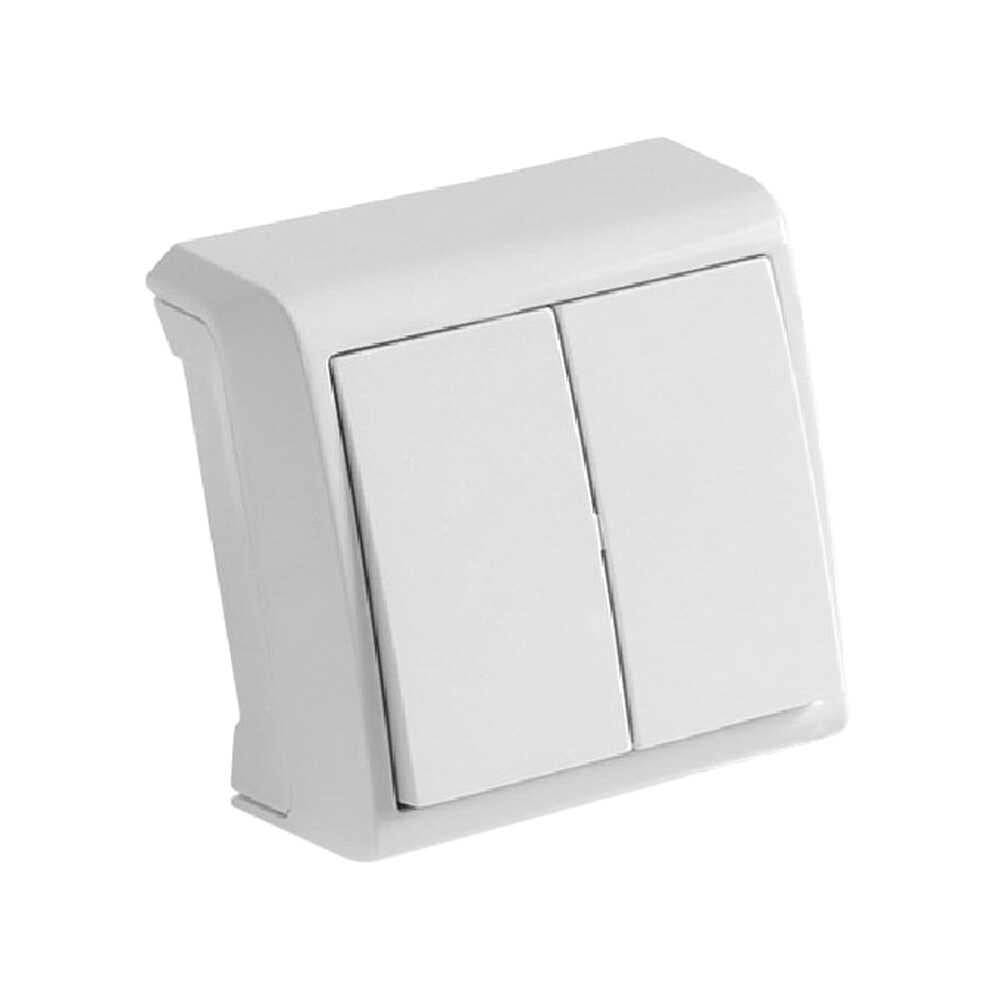 Выключатель Viko Vera двухклавишный наружный Белый (21608-е)