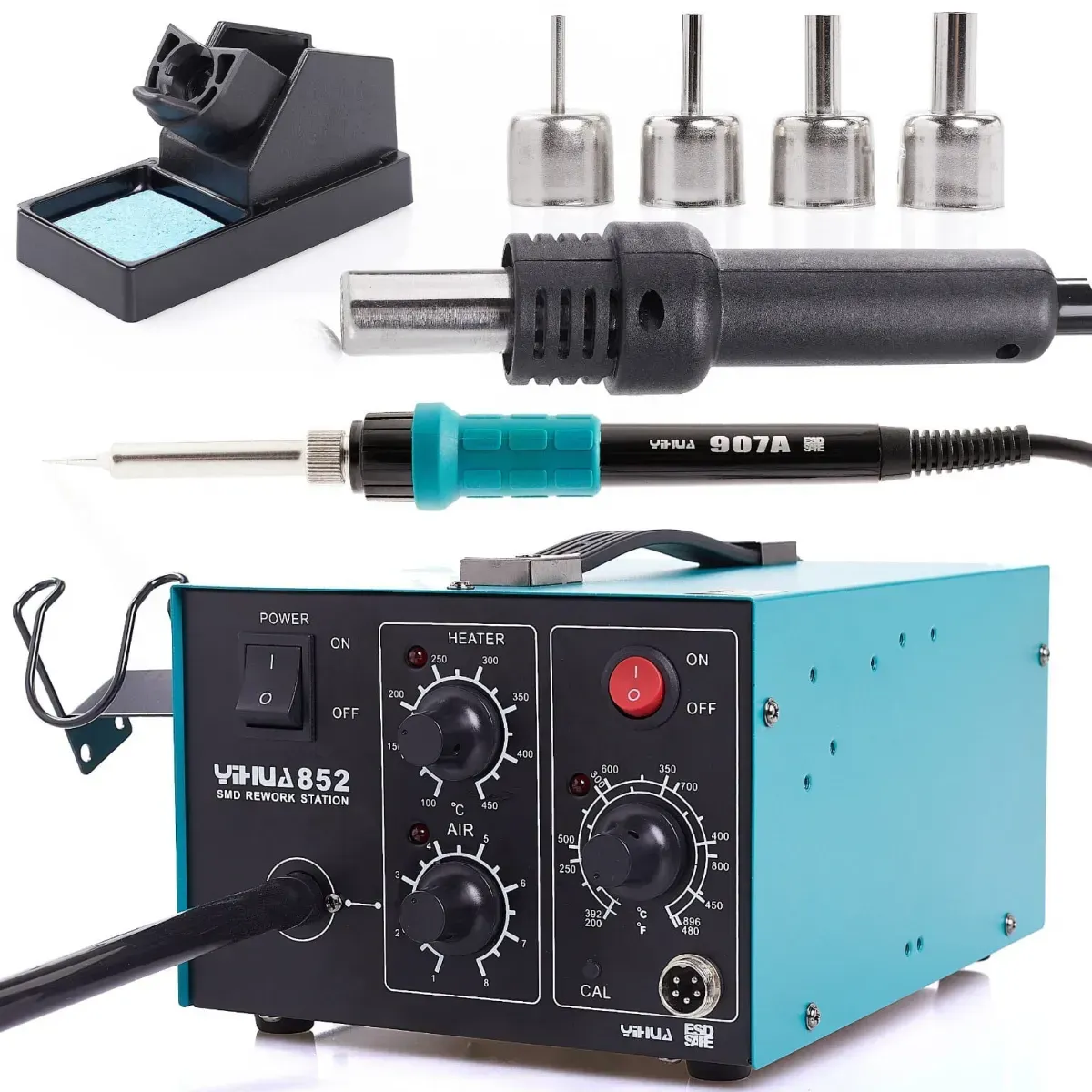 Паяльная станция YIHUA 852 термовоздушная паяльник/компрессорный фен (2689692294)
