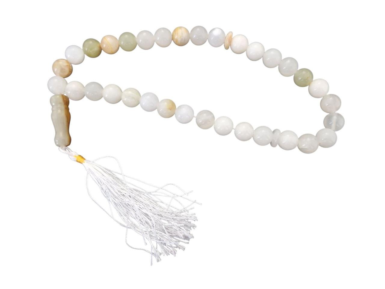 Четки из оникса 33 бусины Белый Четки из оникса 33 бусины Белый