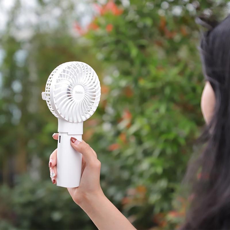 Вентилятор портативний Hoco F11 з функцією повербанка і підставкою Білий - фото 4 Вентилятор портативний Hoco F11 з функцією повербанка і підставкою Білий - фото 4