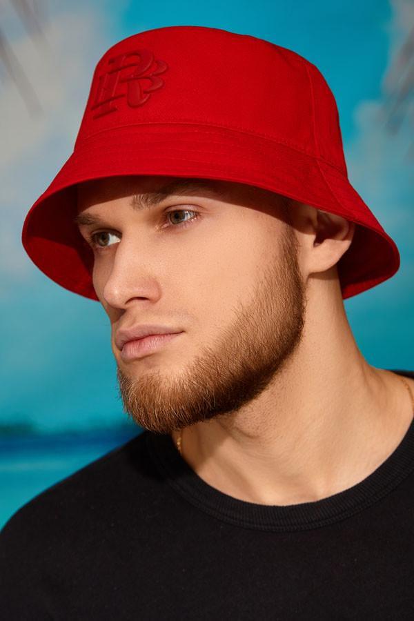 Панама літня із стильним логотипом Braxton унісекс Червоний (1341)