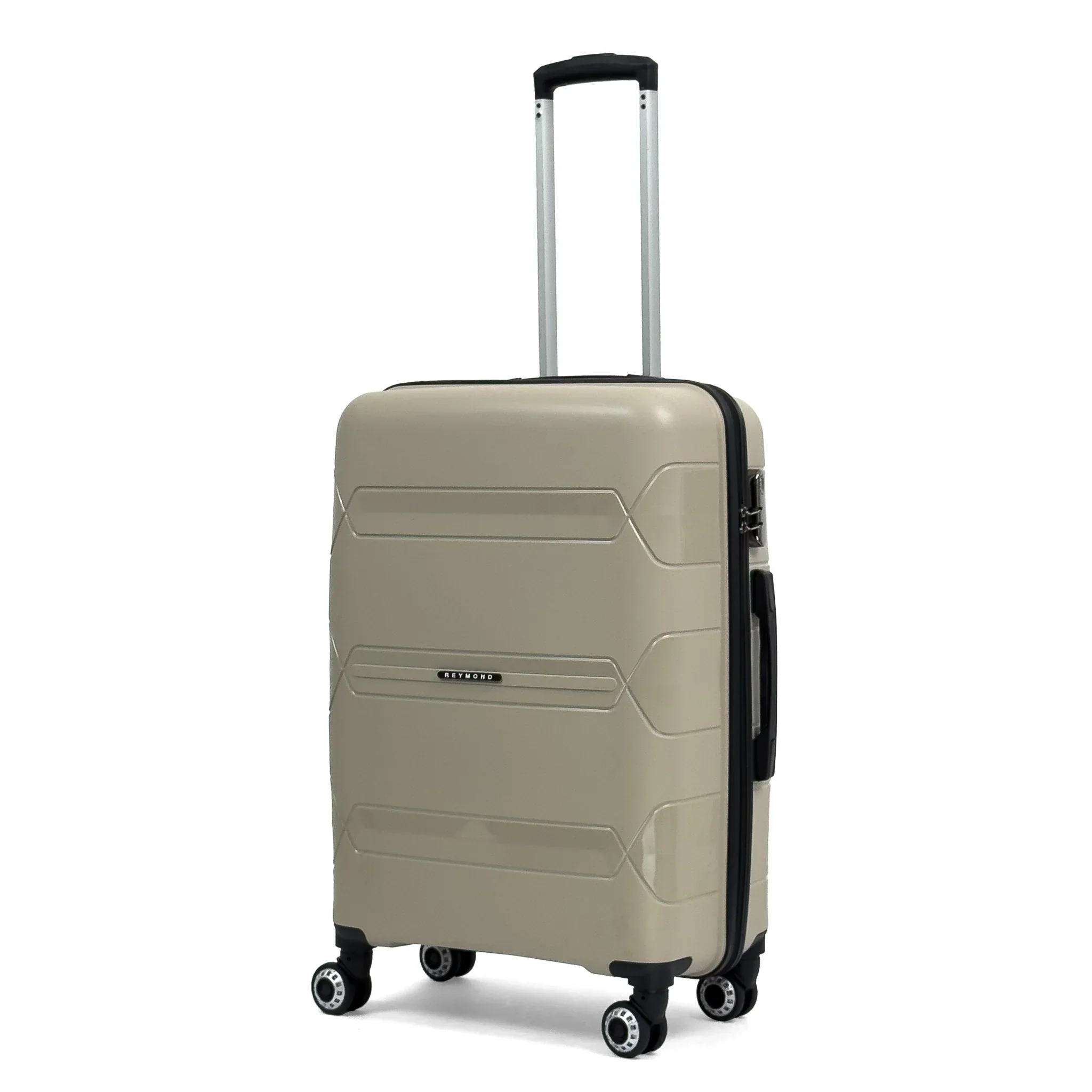 Чемодан Reymond PP004-М полипропилен с расширением на 4-х двойных колесах М 70/10 л - фото 1