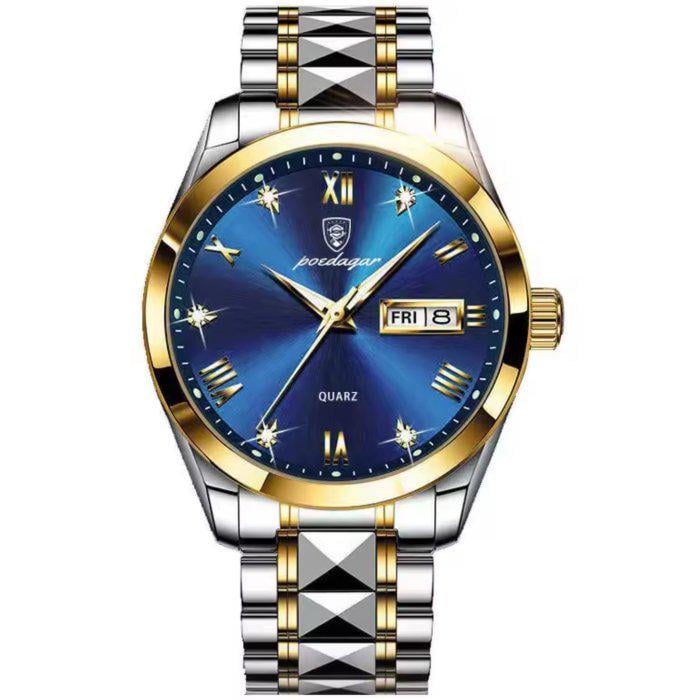 Наручные часы мужские Poedagar Omega Blue 45 мм (35610240)