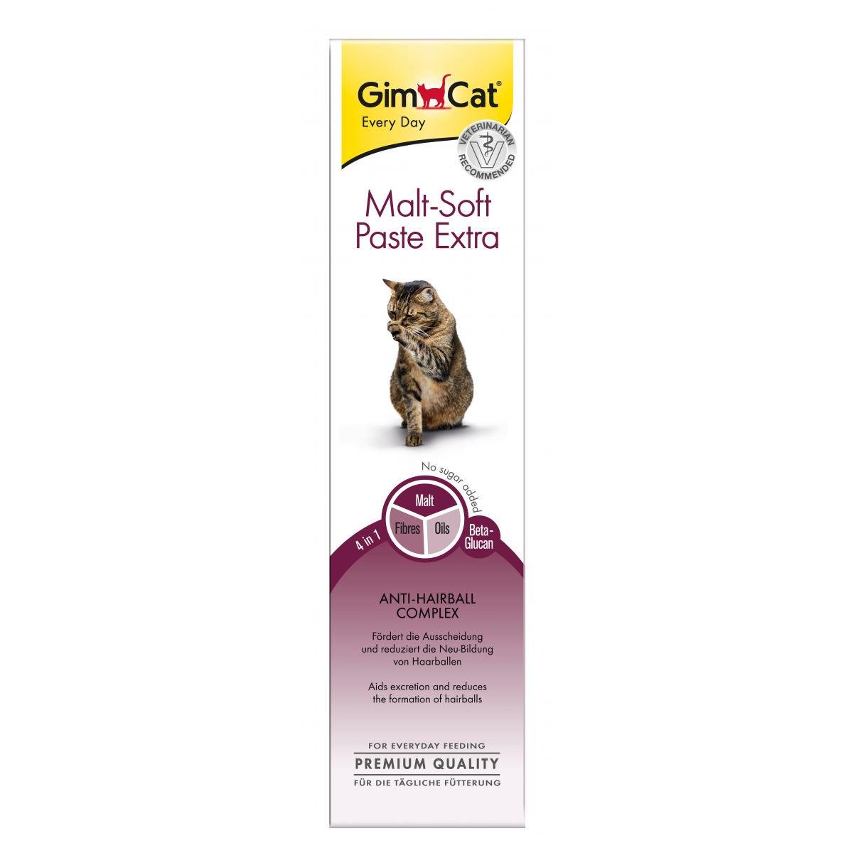 Паста для кошек GimCat Malt-Soft Extra для выведения шерсти 200 г (G-417127/417943)