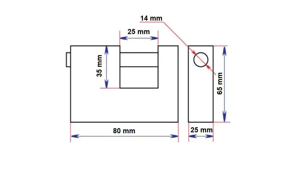 Замок навесной Extra П-образный 4 ключа 80 мм (ЗН265) - фото 3 Замок навесной Extra П-образный 4 ключа 80 мм (ЗН265) - фото 3