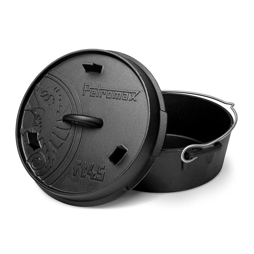 Казанок-жаровня чавунна Petromax Dutch Oven ft4.5 з плоским дном 3,5 л (1017-ft4.5-t) - фото 2