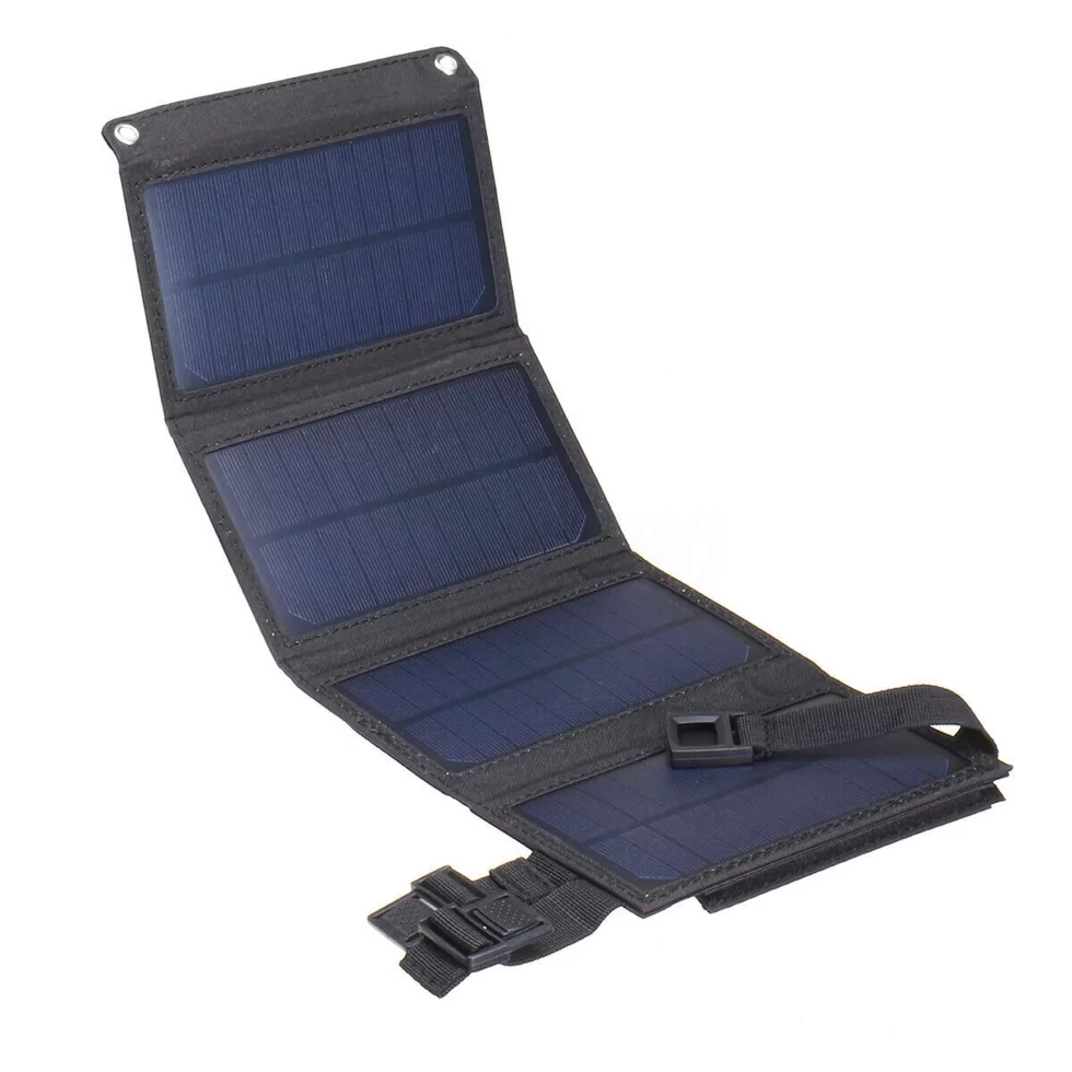 Зарядний пристрій Solar Powerbank на сонячних батареях 20W Чорний (MP04B)