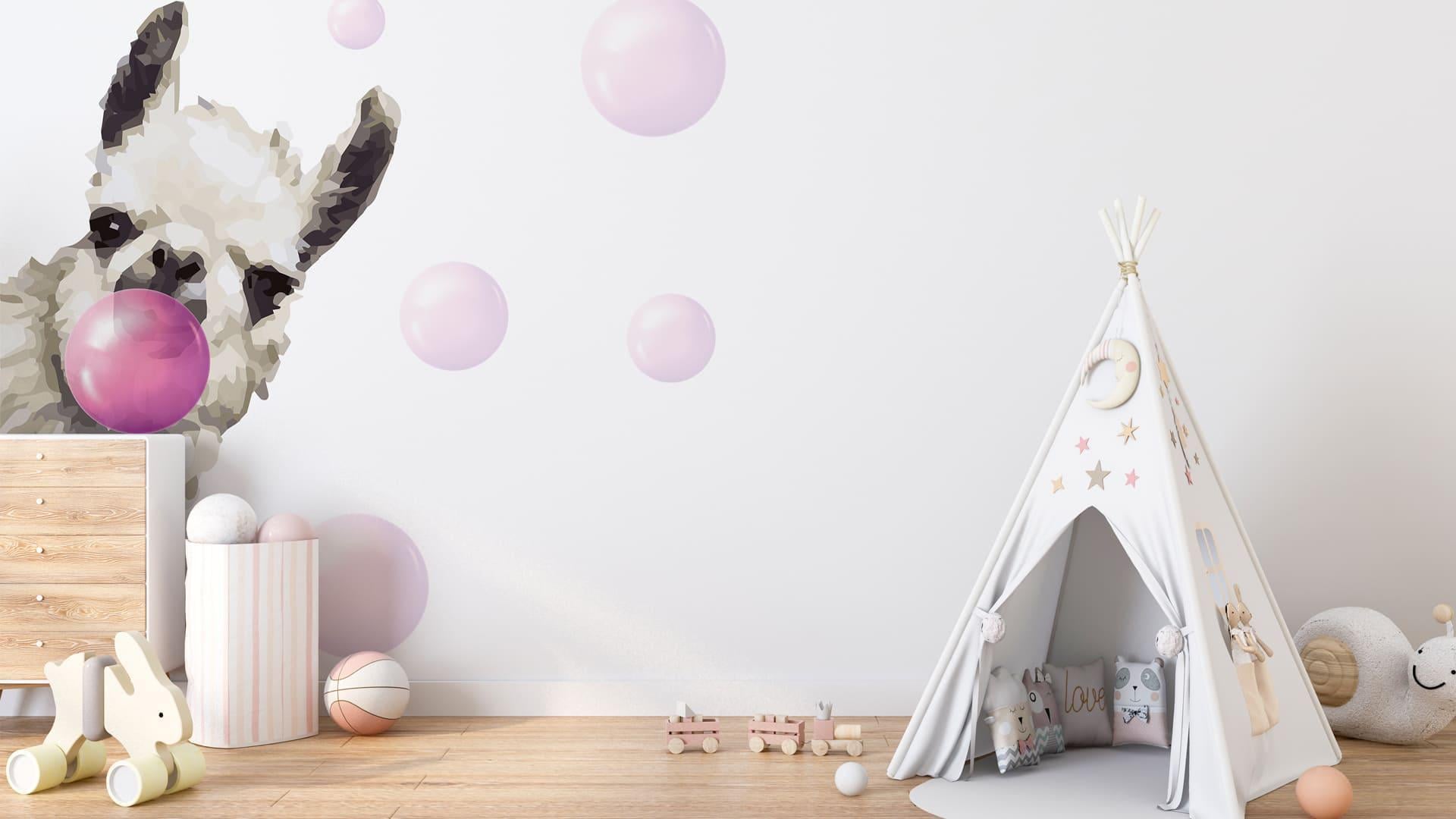 Фотообои флизелиновые Styleo Print-walls Лама говорит привет а0437 400х250 см (Pw-а0437/4)