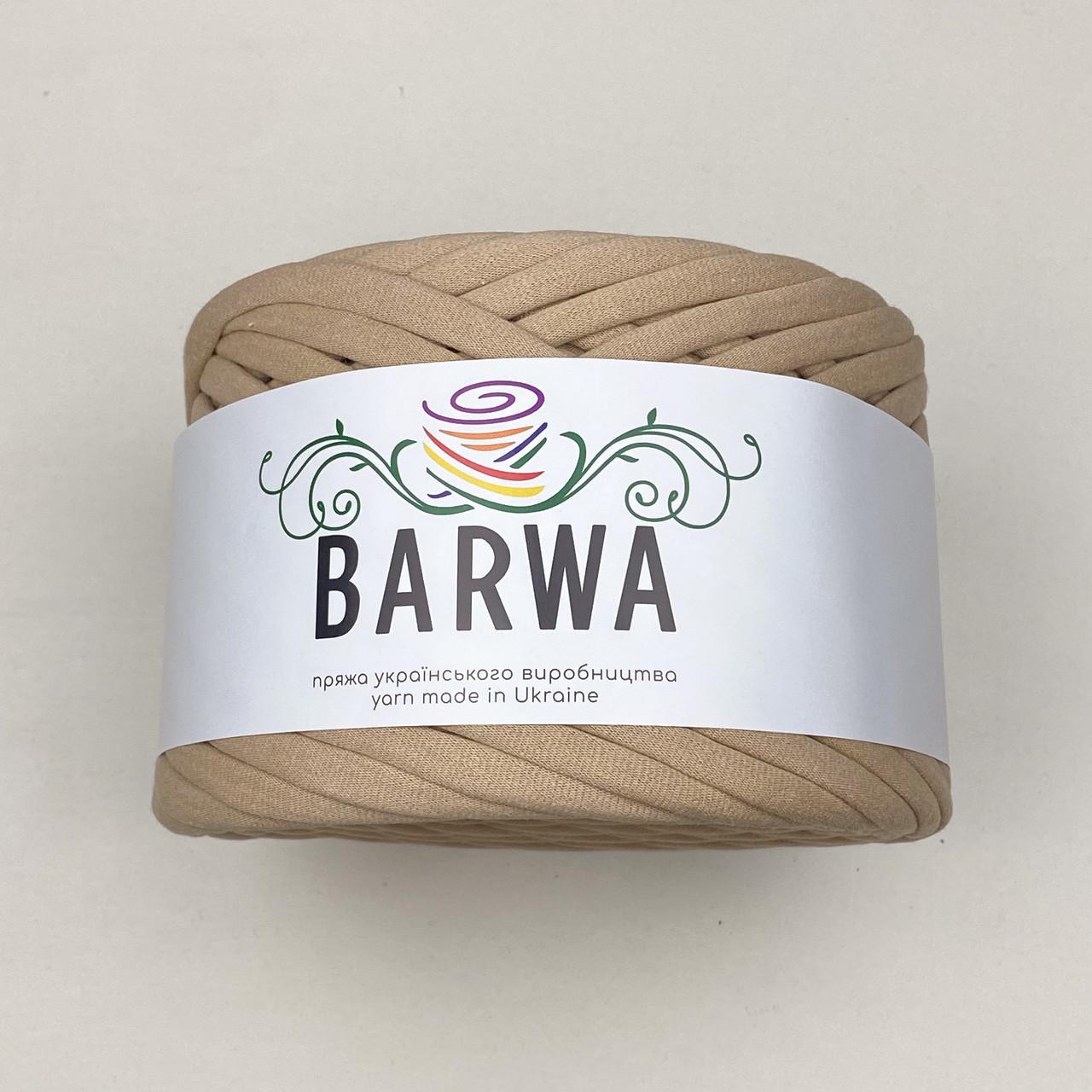 Пряжа трикотажная Barwa плоская Карамель12 (2700925293)
