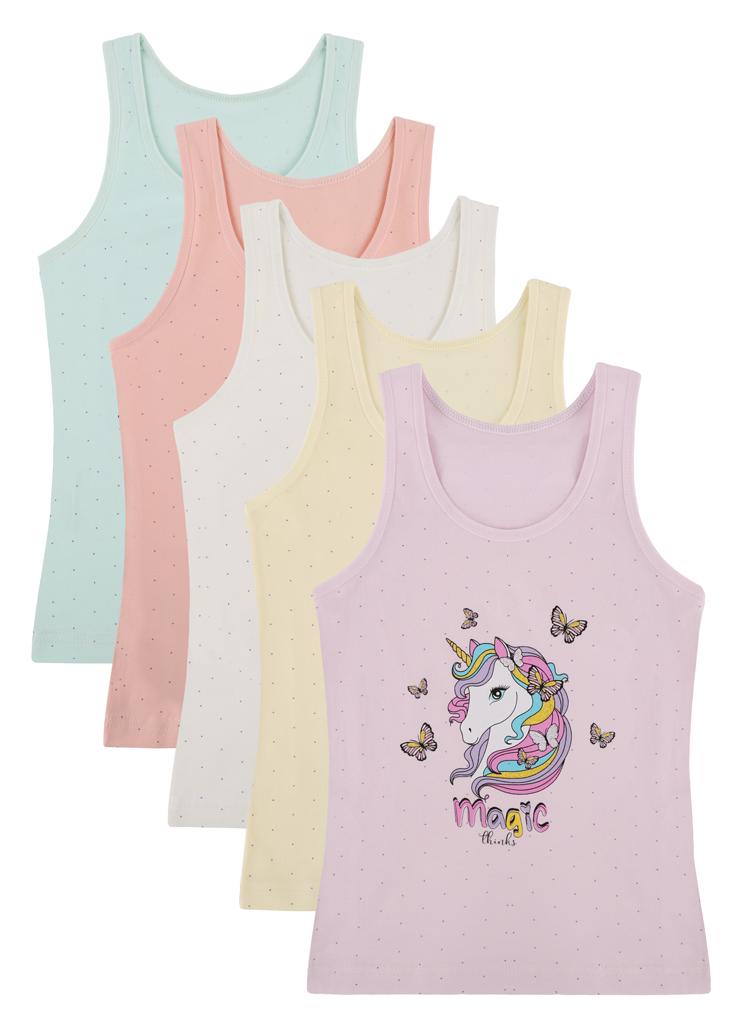 Майка для девочки на широкой бретельке Donella 491279B 134-140 см Ассорти (71267)