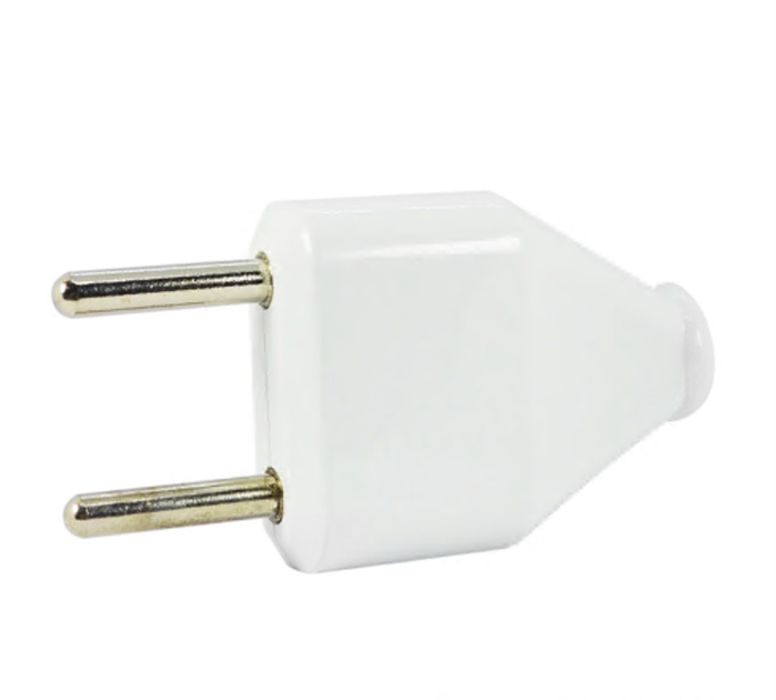 Електровилка штепсельна плоска LXL 250V 121WH 10А без заземлення Білий (1248)