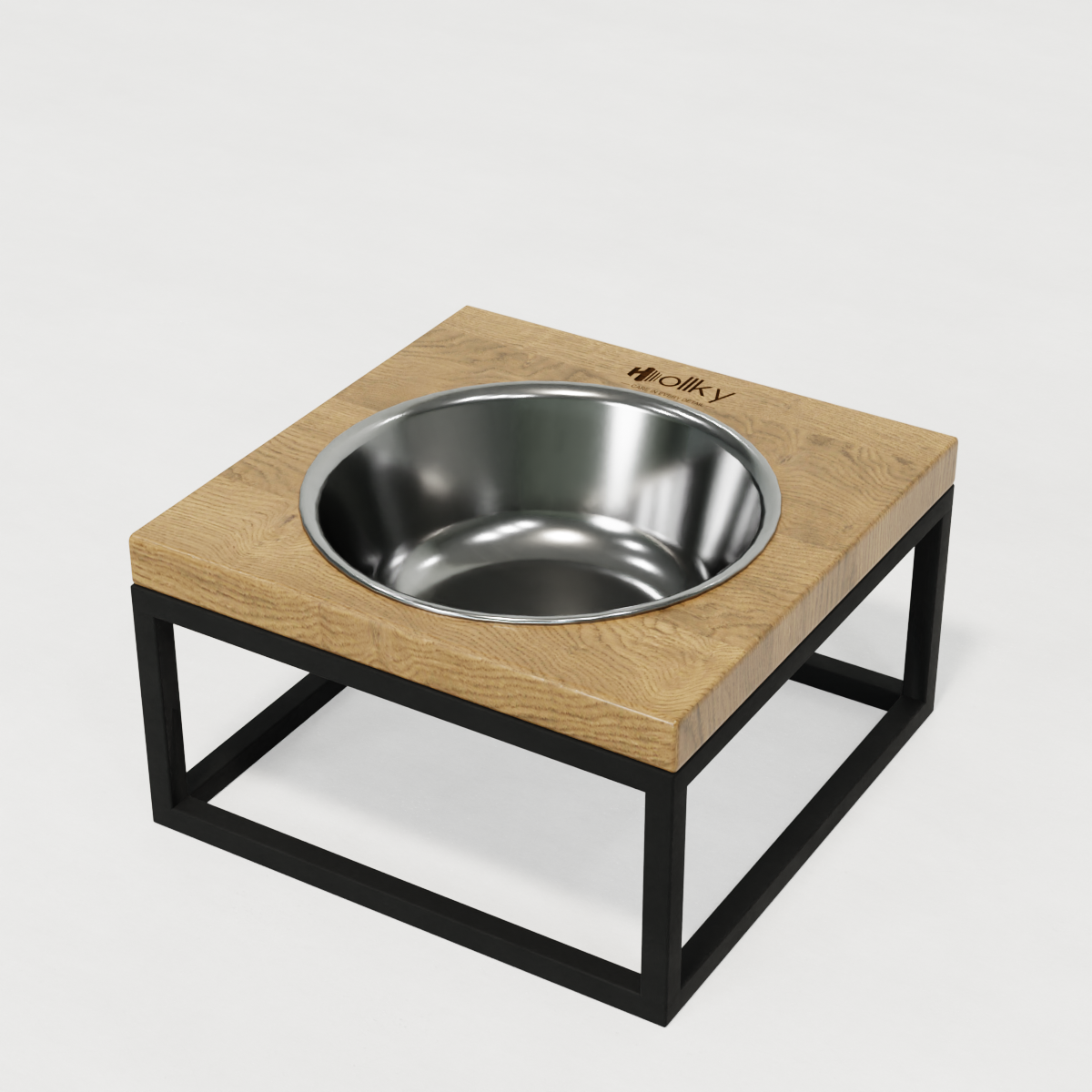 Миска на подставке для кошек и средних собак Hollky Base Solo M 0,8 л (M-212110-BLNT) - фото 4