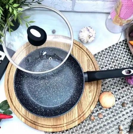 Сковорода Edenberg з кришкою та двостороннім мармуровим антипригарним покриттям 22 см (EB-4108) - фото 6 Сковорода Edenberg з кришкою та двостороннім мармуровим антипригарним покриттям 22 см (EB-4108) - фото 6