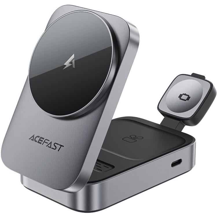 Зарядное устройство для беспроводной связи Acefast E22 Wireless QI 3в1 22,5W Grey (6974316284079)