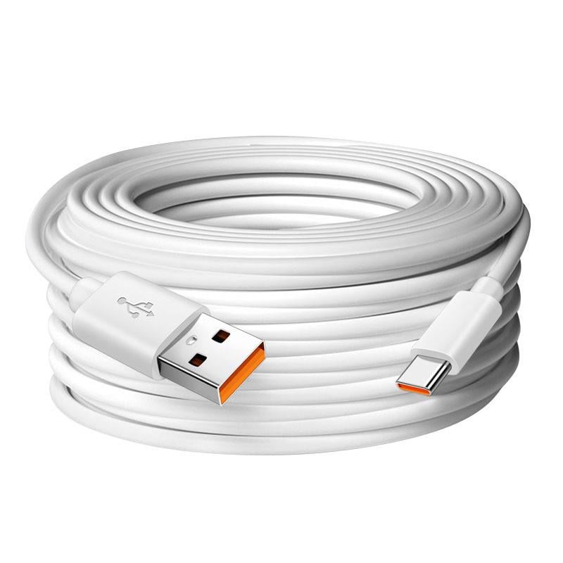 Кабель USB Type-C 2A для зарядки и питания 8 м Белый (USB/Type-C8m)