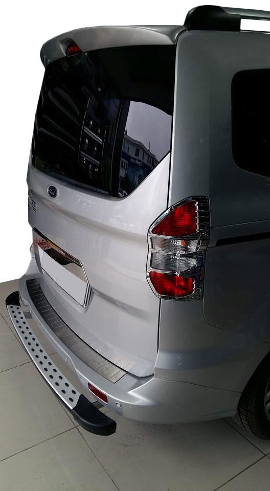 Задняя дуга DotLine CAN для Ford Courier 2014-2023 гг. нержавеющая сталь Хром