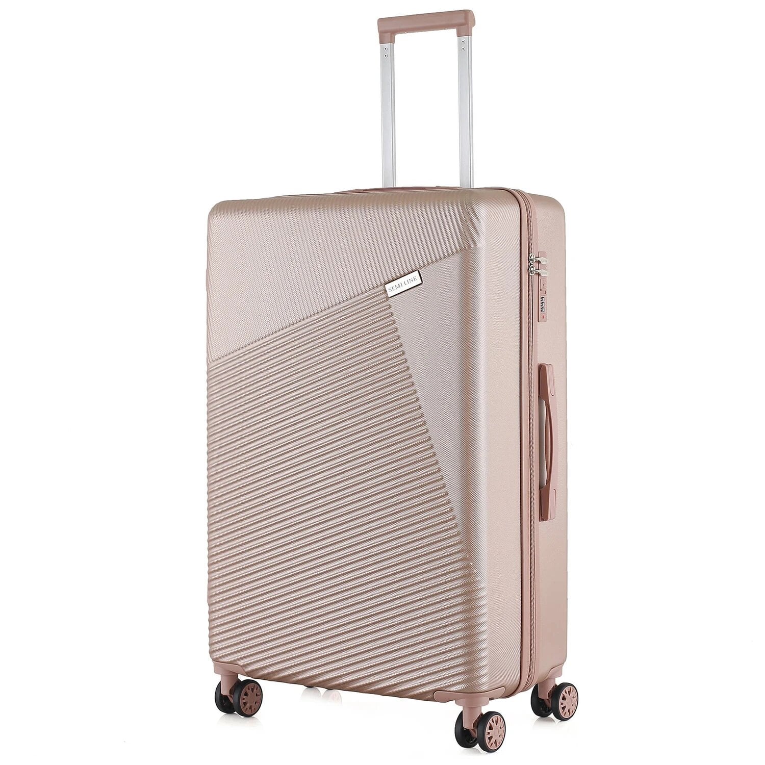 Чемодан SEMI LINE 28" жесткий ABS-пластиковый на 4 колесах кодовый замок L Розовый (DAS303998)