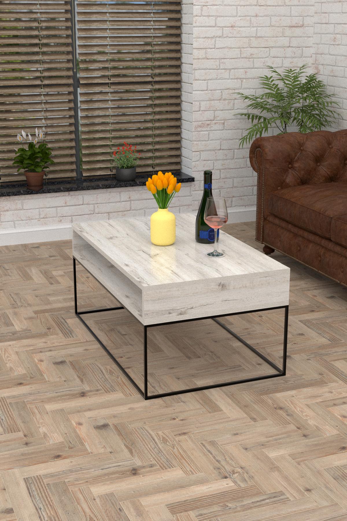 Журнальный столик EcoLoft Лофт Лоран DSP-1142 Дуб крафт белый (23506178) - фото 2 Журнальный столик EcoLoft Лофт Лоран DSP-1142 Дуб крафт белый (23506178) - фото 2