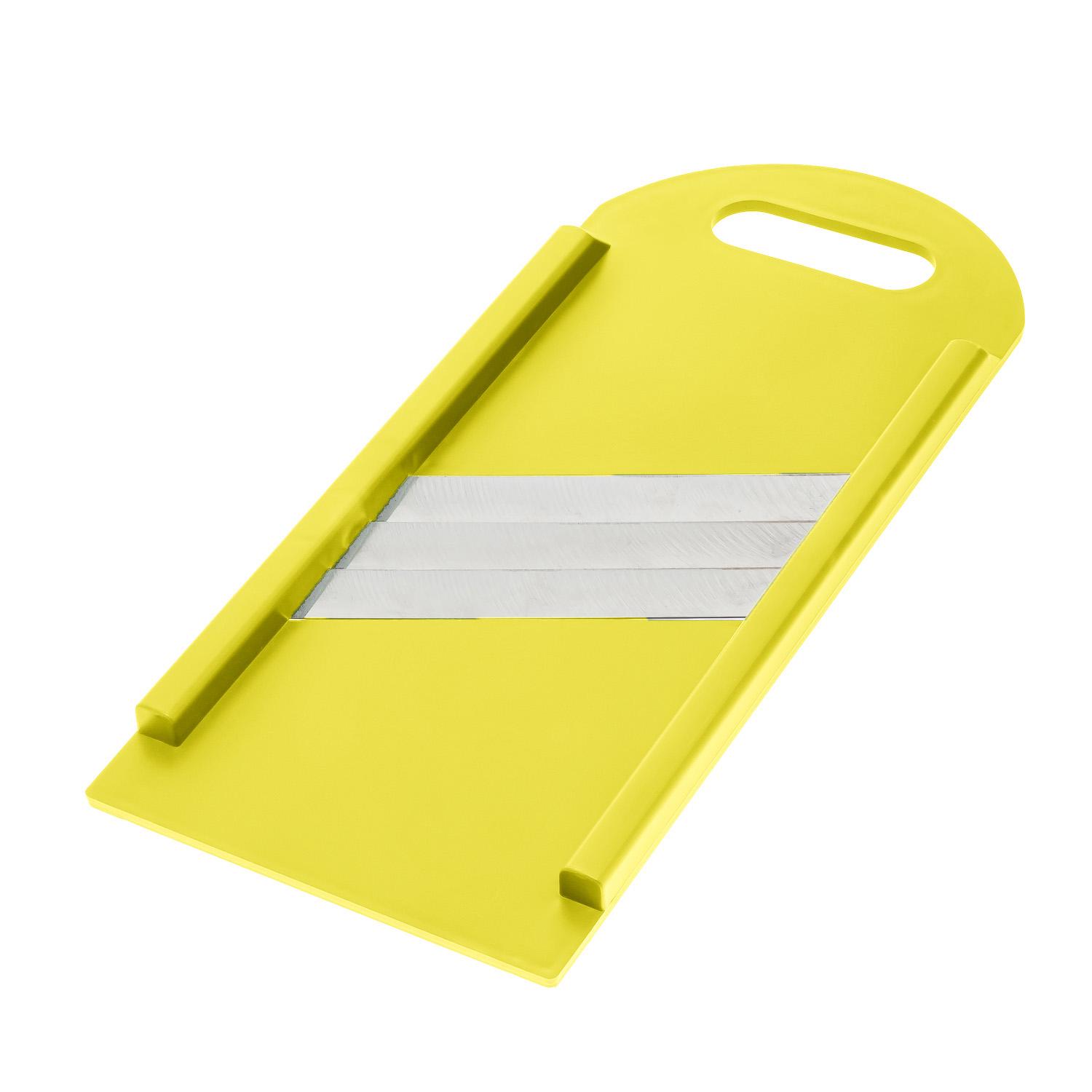 Шинковка для капусты и нарезки овощей/фруктов ручная пластиковая 3 лезвия 16,5х39 см Желтый (86943) - фото 2 Шинковка для капусты и нарезки овощей/фруктов ручная пластиковая 3 лезвия 16,5х39 см Желтый (86943) - фото 2