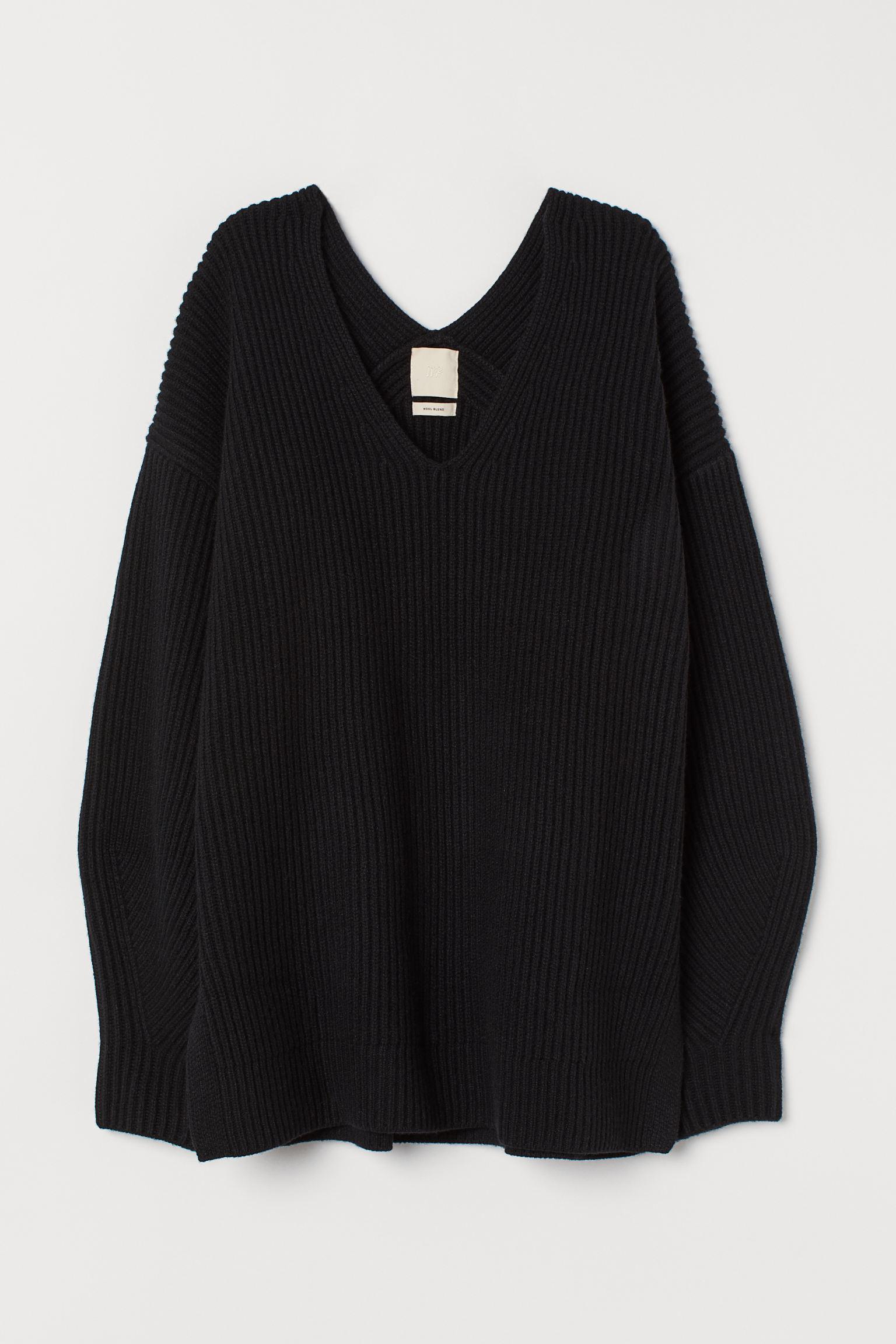 Джемпер шерстяной H&M XS Черный (9108374481)