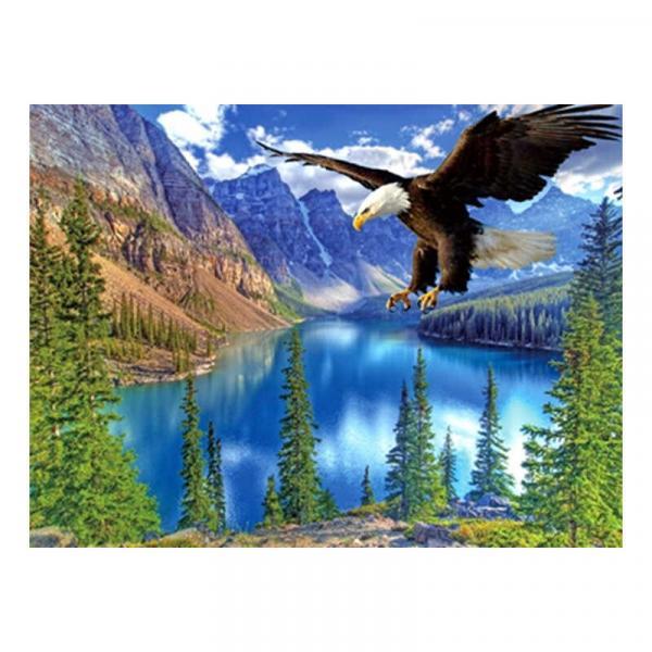 Алмазна мозаїка TK Group Орел над гоним озером 40х30 см з рамкою в коробці (GB74867-mt)