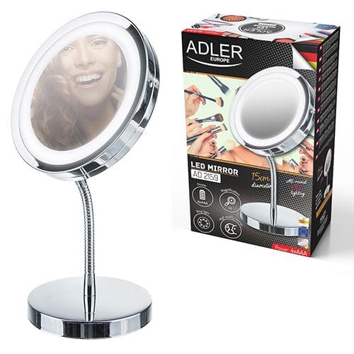 Дзеркало косметичне Adler AD 2159 LED 3x zoom (id_536)