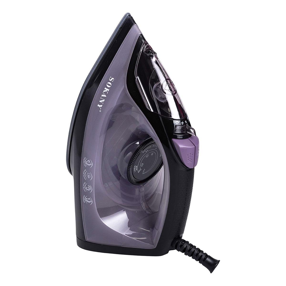 Утюг паровой ручной Sokany с керамическим покрытием бытовой с автоотключением 1800 Вт Фиолетовый (5920) - фото 2
