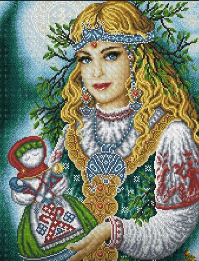 Схема для вишивання бисером Берегиня семейного очага полная зашивка 37х50 см (2554487965)