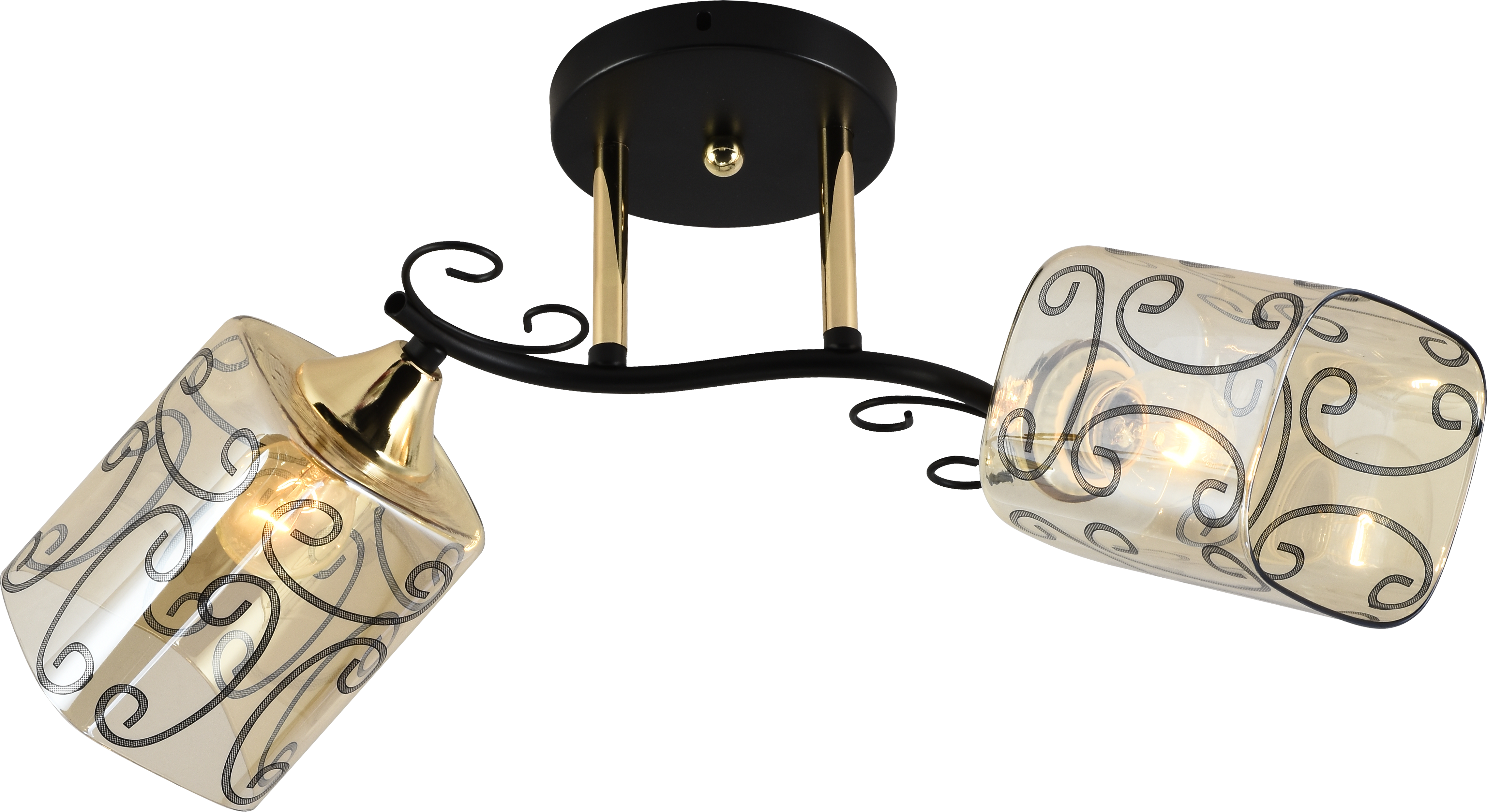 Люстра декоративная Valeso V XA1392B/2 на 2 плафона Black/Gold (000036157) Люстра декоративная Valeso V XA1392B/2 на 2 плафона Black/Gold (000036157)