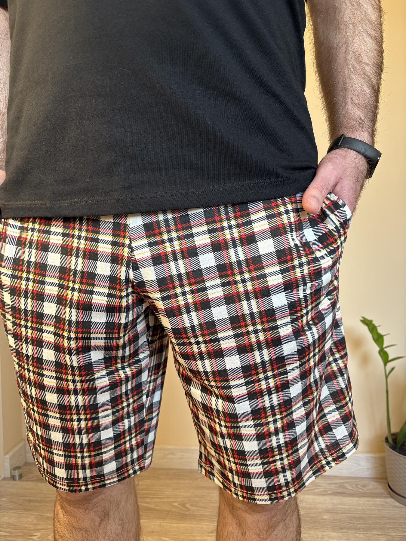 Пижама мужская COSY City Chill клетка шорты/футболка 3XL (T190) - фото 3 Пижама мужская COSY City Chill клетка шорты/футболка 3XL (T190) - фото 3