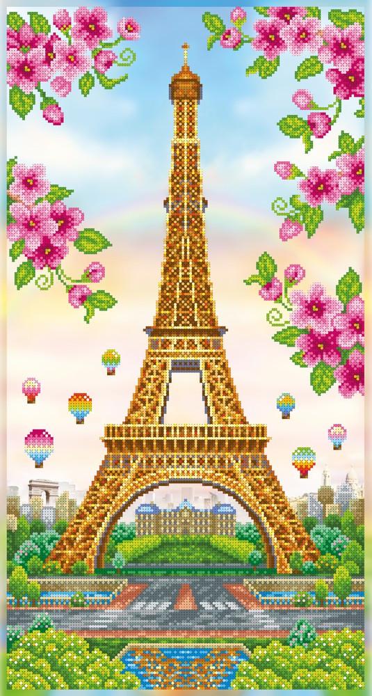 Вышивка бисером Эйфелева башня частичная выкладка 28х53 см (1462980061) Вышивка бисером Эйфелева башня частичная выкладка 28х53 см (1462980061)