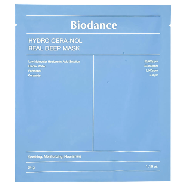 Маска гідрогелева Biodance Hydro Cera-nol Real Deep Mask з керамідами 34 г (8809937360629)