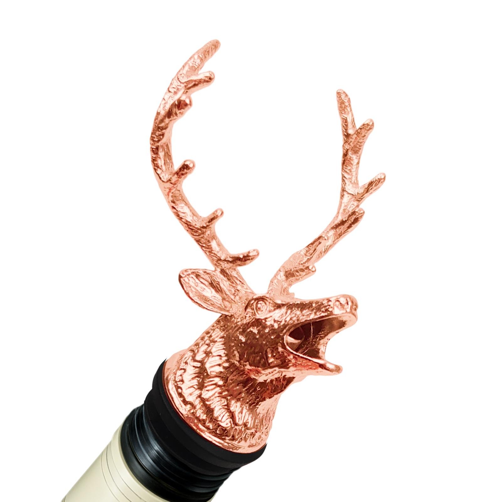 Гейзер для пляшок Olin&Olin у формі Оленя барний для коктейлів Мідний (5104-PO-d-c)